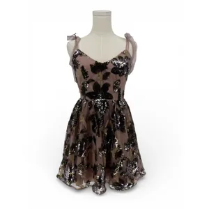 New! Dress‎ The Population Kaitrin Sequin Corset Fit & Flare Mini Dress Sz Small thumbnail 7