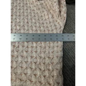 Knox Rose Mock Neck Cable Knit Sweater Womens Medium Terracotta White Pullover thumbnail 6