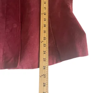 Bagatelle‎ Women's Size Large Vintage 90s Red Leather Bomber Jacket thumbnail 8