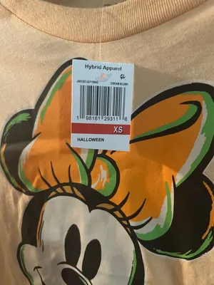 Disney Orange Minnie Mouse Halloween T-Shirt size xs (sh2 4) thumbnail 5