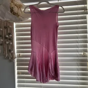 Free People Pink Asymmetrical Ruffle Romantic whimsi Mini Dress Tunic XS thumbnail 2