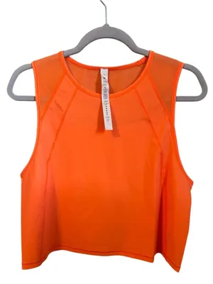 Lululemon Sculpture Cropped Tank in highlight orange NWT 10 thumbnail 3
