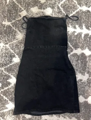 ZARA Denim Black Dress thumbnail 2
