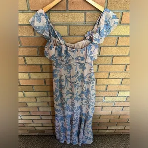 Lulu’s Adelaide Blush Floral Print Off-the-Shoulder Maxi Dress Size XS thumbnail 5