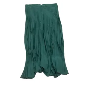SHEIN Womens Pleated Skirt Green Large No Stretch Zipper Closure XL see Measure thumbnail 5