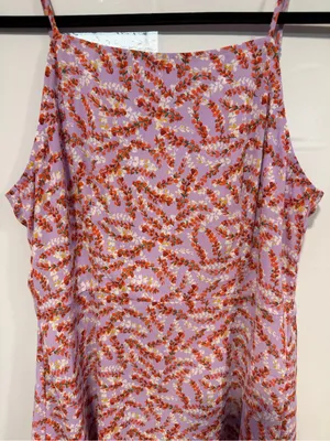 Altar’d State Pink and Orange Floral Printed Spaghetti Strap Dress thumbnail 2
