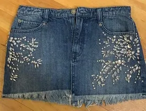 Free People Denim Skirt with Jem Detail! thumbnail 1