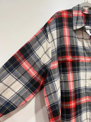 Old Navy The Boyfriend Shirt Plaid Flannel Button Down Oversized Size XXL thumbnail 4