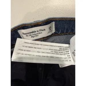 Abercrombie & Fitch ‘90s Relaxed Jeans Womens 26** Black Travel Vacation Western thumbnail 3