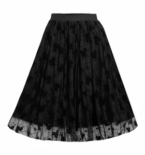 Disney Parks Her Universe Flocked Mickey Mouse Spiderweb Midi Skirt Size 3X thumbnail 1