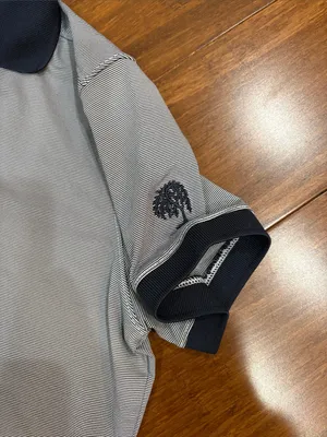 FootJoy ladies golf polo, navy and white, small thumbnail 2