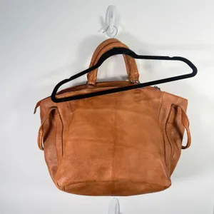 Free People Leslie 100% Cow Leather Tote Brown Boho Slouchy Large READ Womens thumbnail 3
