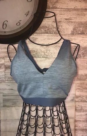 Nike sports bra blue in color size large thumbnail 1