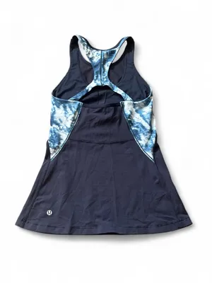 Lululemon Mesh With Me Tank Naval Blue Sea Side Silver Fox Alberta Lake Size 4 thumbnail 5