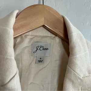 J. Crew Alfie Cream Blazer Jacket In Denim Stripe thumbnail 5