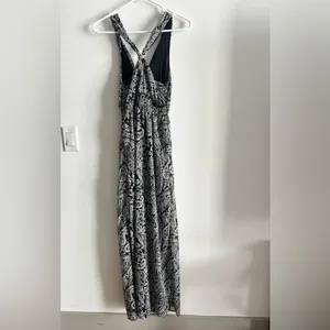 NWT Motherhood Maternity Black & White Paisley Maxi Dress Size S thumbnail 3