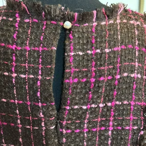Majorelle Brown and Pink Vintage Sleeveless Tweed Dress thumbnail 6