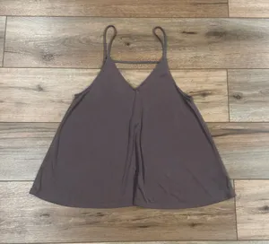 SILENCE + NOISE Basic Casual Summer Boho Flowy Ash Brown Tank Top | Size XS thumbnail 1