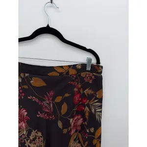 Westport 1962 Floral Chiffon Midi Skirt L Brown Burgundy Boho Y2K Romantic thumbnail 6
