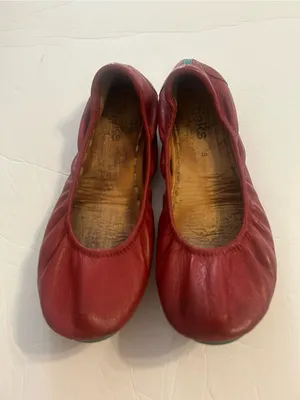 Tieks By Gavrieli Leopard Burgundy Ballet Flats Size 7.5 thumbnail 2