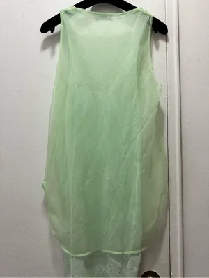 ZARA Light Mint Sheer Layered Tank Top thumbnail 4