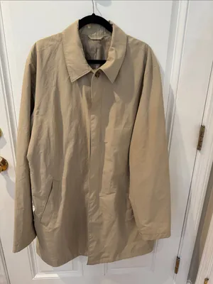 Old Navy Men’s XXL Tan Water Resistant Tech Car Coat Trench Jacket thumbnail 7