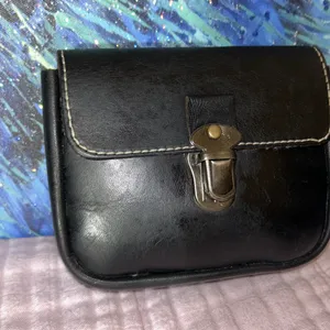 Vintage Black Genuine Leather Pouch for Belt thumbnail 3