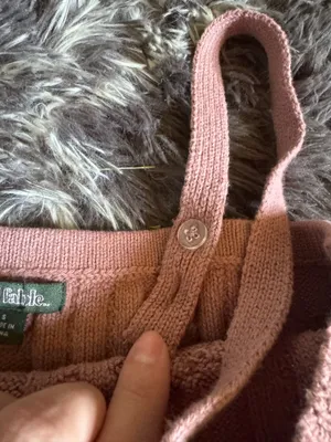 Wild fable cropped cable knit tank top small thumbnail 4
