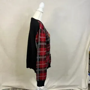 Happy Holidays Urban Heritage Women's‎ XL Ugly Christmas Sweater Plaid Reindeer thumbnail 2