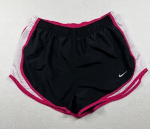 Nike Dri-FIT Running Shorts Women’s Large Black Pink Lined Athletic Shorts thumbnail 1