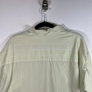 Aritzia Wilfred Free Button‎ Up Shirt Women's Medium Oversized Yellow Long Sleeve Pocket thumbnail 8