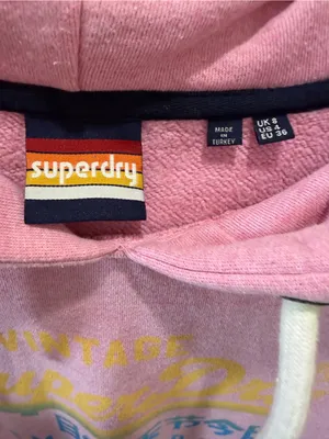 Superdry Vintage Logo Premium Faded Hoodie US 4 thumbnail 5