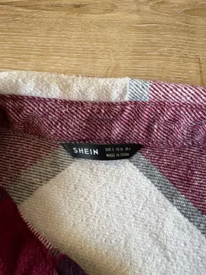 Red Flannel Button Up Shacket thumbnail 4