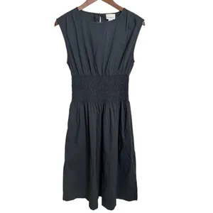 Luxely Willow Dress in Meteorite Black size S Midi Smocked Waist thumbnail 2