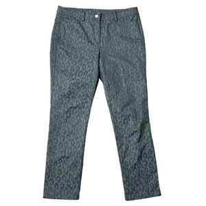 Worth New York 6 Pants Grey Leopard Print Stretch Straight Leg Tonal Casual Chic thumbnail 2