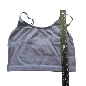 Ribbed Comfort Y2K Bra Top Wireless Pullover Stretch‎ Sleep Bozzolo Purple S/M thumbnail 4