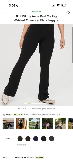 Aerie Crossover Flare Leggings thumbnail 5