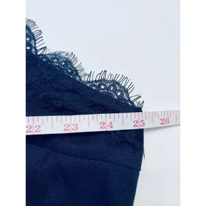 SHEIN Curve Cami Top Women 5XL Navy Blue Lace Trim V-Neck Adjustable‎ Strap Cami thumbnail 5