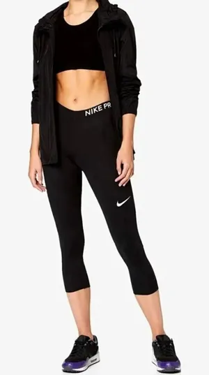 ✨Nike Pro Cropped Compression Athletic Navy Workout Sz Small Leggings✨ thumbnail 1