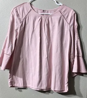 Abercrombie & Fitch Women's‎ Blush Boho Trumpet Bell 3/4 Sleeve Blouse M Prairie thumbnail 1
