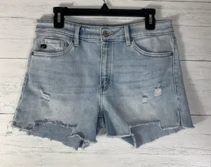 KanCan Jean Shorts Women’s XL Blue Stretch Distressed Classic Beach Summer thumbnail 1