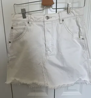 Free People Women's Brea Cotton Cutoff Denim Skirt Deco 28 thumbnail 1