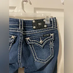 Miss Me Loose Saddle Stitch Border Bootcut Jeans Size 29 thumbnail 7