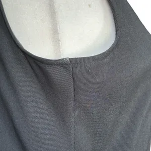 Vintage Black Mesh Cutout Maxi Dress Sleeveless Bodycon Column Gown Minimalist‎ thumbnail 7