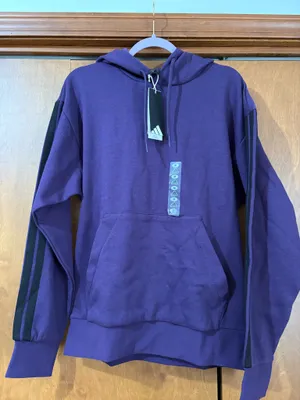 Purple adidas hoodie thumbnail 1
