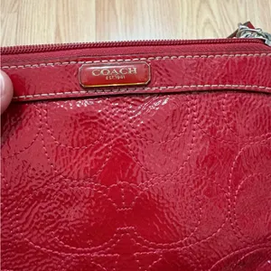 Coach Red Leather Wristlet thumbnail 2
