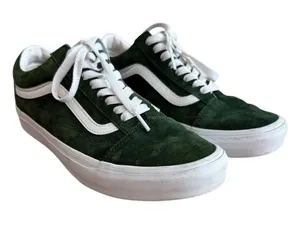 Vans Old Skool Pig Suede Dark Green Shoes Women's 9.5 Men's 8 thumbnail 1