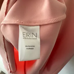 ERIN by Erin Fetherston Pink and Yellow Colorblock Callie Scuba Flare‎ Dress thumbnail 7