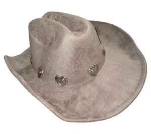 Stylish Taupe Cowboy/ cowgirl Hat with Silver Accents thumbnail 1