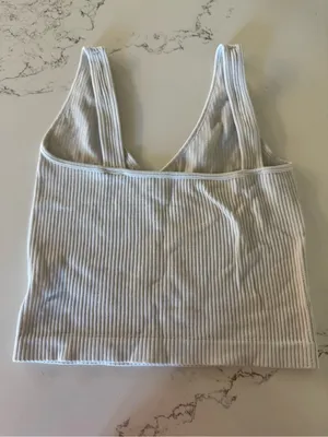 Rib Ribbed Brami Crop Tank Free People Size Medium thumbnail 3